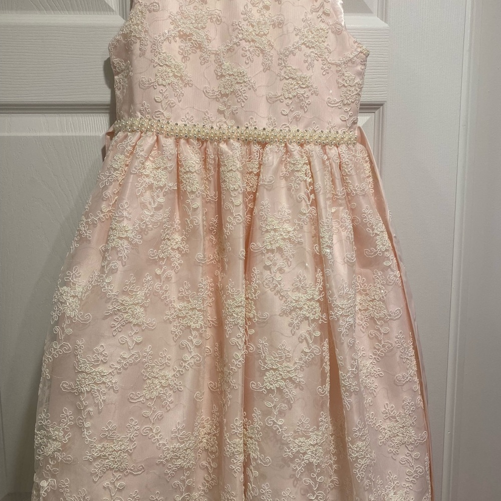 American Princess Blush Lace Formal Dress
